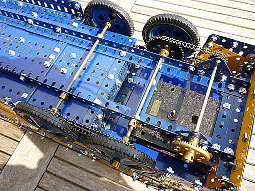 Under side of motor coach